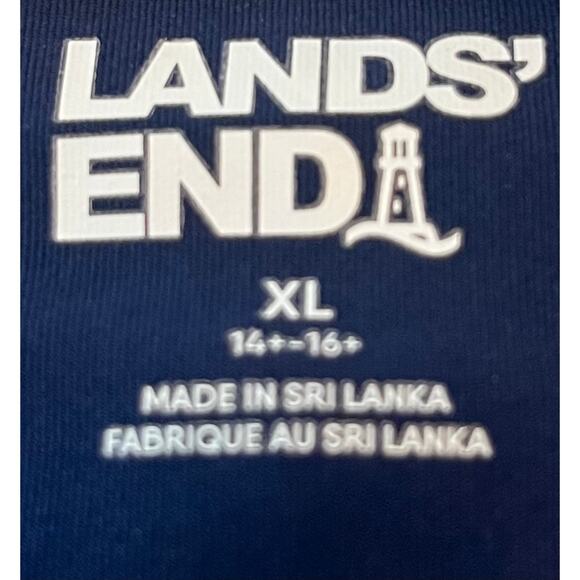 LANDS’ END LONG SLV CREW NECK PULL- OVER TOP, WOMENS, XL, NAVY BLUE-MULTICOLORS - Picture 9 of 11